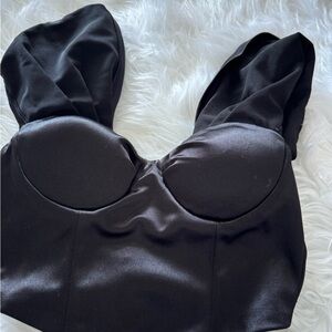 Princess Polly Dark Satin Bustier